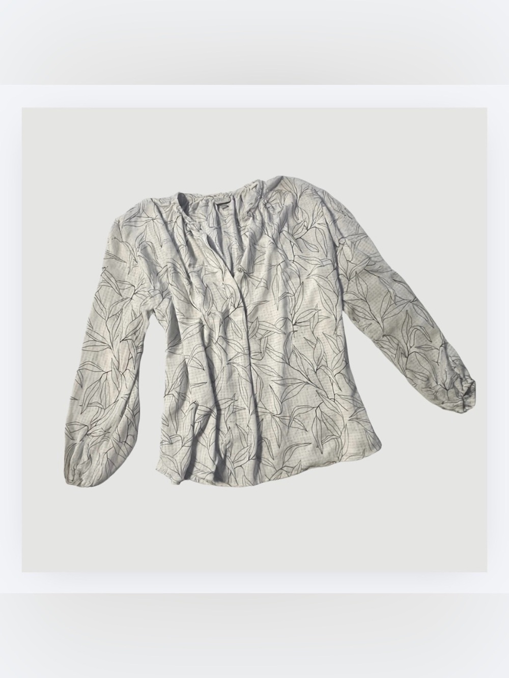 A New Day Black and White Blouse, Size Large
